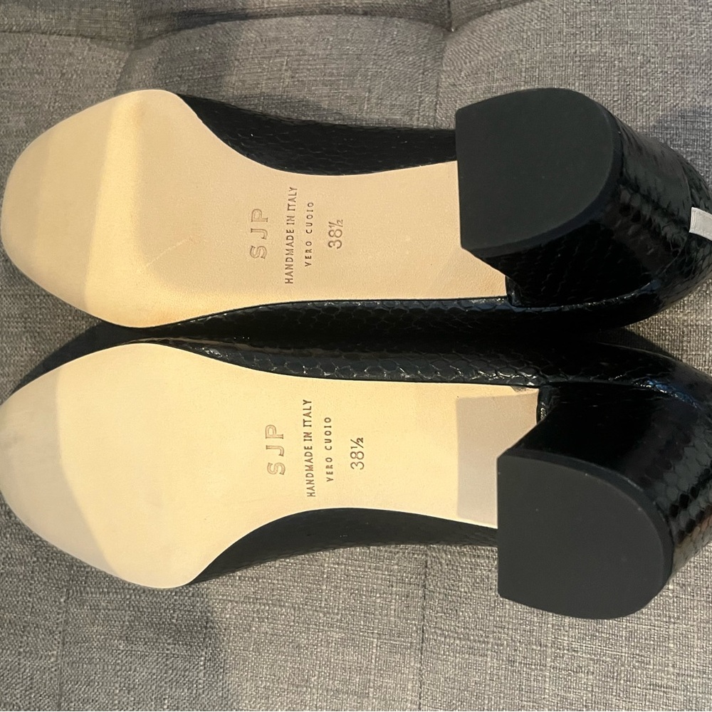 New in box SJP Sarah Jessica Parker Black Women's Shoes heels beloven - Picture 11 of 12